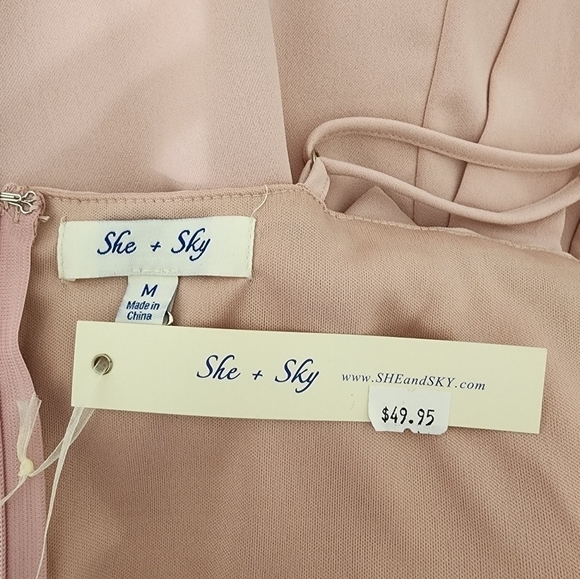 NWT She + Sky Pink Romance Ruffle Hem Size M - Picture 6 of 11